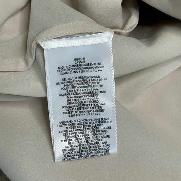 BCBG MAXAZRIA Cream Charlotte Faux Suede Strappy Tank Top Women’s - Picture 7 of 13